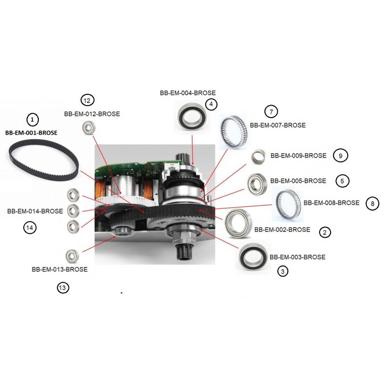 BLACK BEARING joint de carter brose C S T TF alu repère 006